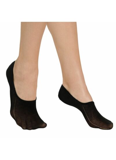 Lot de 2 protège-pieds noirs spécial baskets anti-odeurs InvisiFit 107D