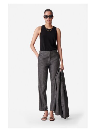 Pantalon Dandy En Laine & Viscose