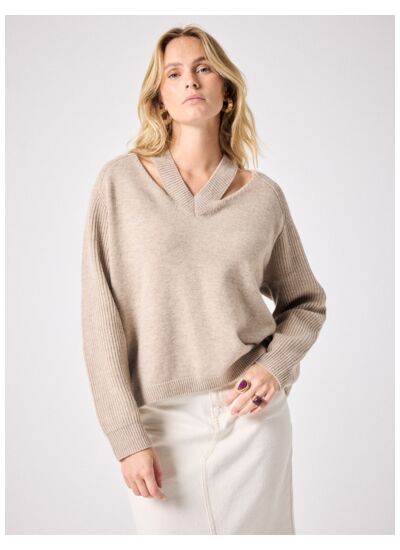 Pull laine Rainy TERRE FUMEE
