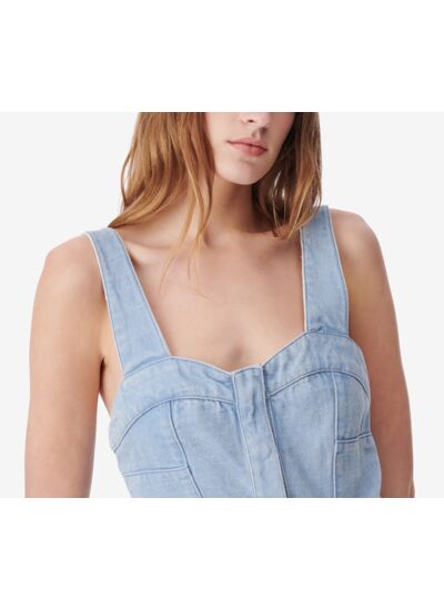 Combipantalon En Jean Délavé Bame
