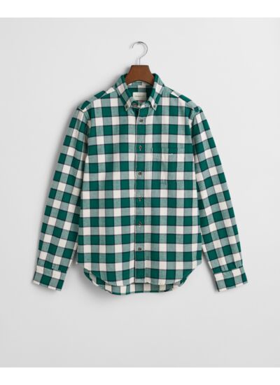 Chemise regular fit à chevrons et motif carreaux