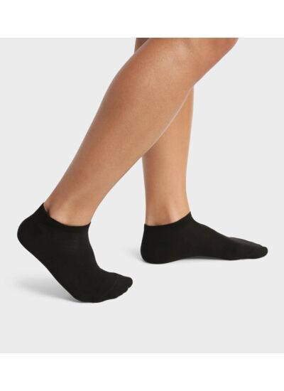 Lot de 2 paires de socquettes homme en coton bio Noir Dim Good
