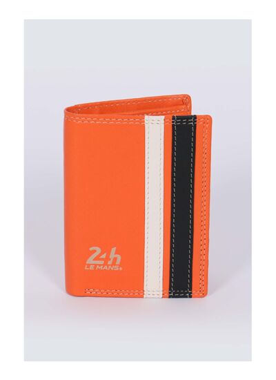 Porte feuille Cuir 24H Walcker Orange