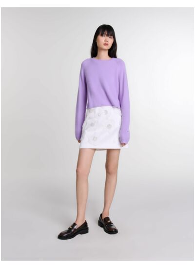 Pull court en cachemire