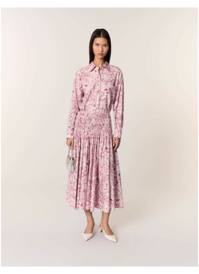 Jupe à taille smockée