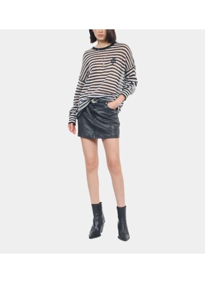 Pull En Mohair Et Laine À Rayures Femme