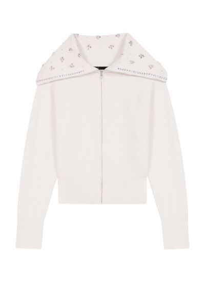 Cardigan col bijoux