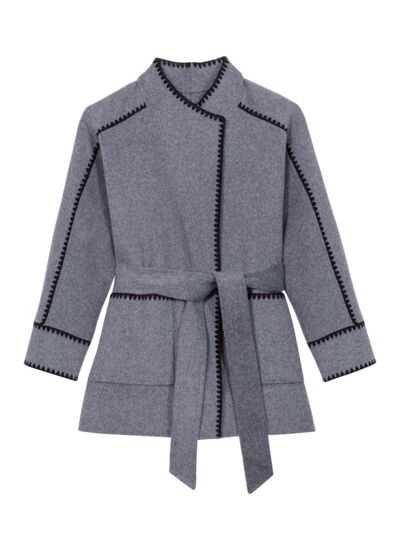 Manteau court double face