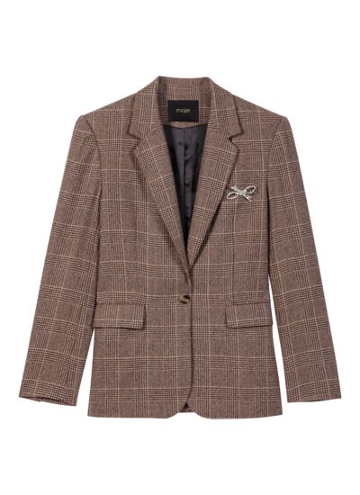 Veste de tailleur à carreaux