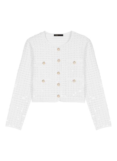 Cardigan en maille à sequins