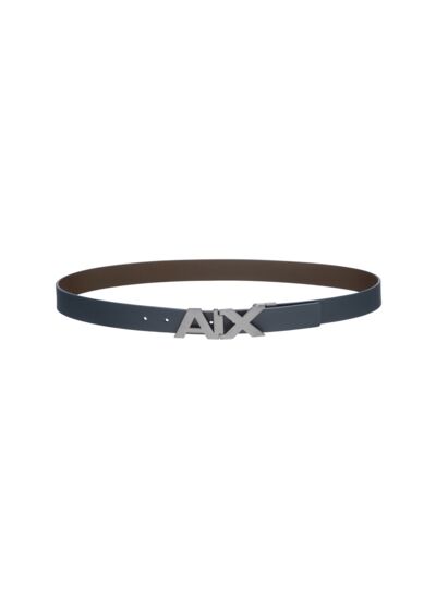 Ceinture homme - bleu marine/marron foncé