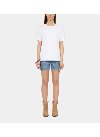 T-Shirt Manches Courtes A Strass Femme