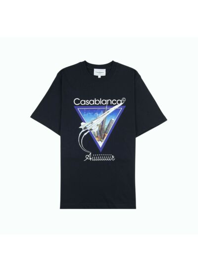 Casablanca T-shirt Aiiiiir T-Shirt Bleu
