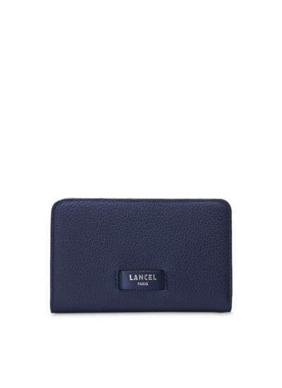 Ninon de Lancel - Portefeuille rectangulaire compact zippé - Moyen modèle - Bleu Petrole