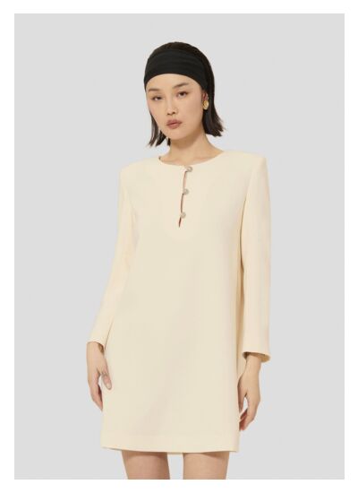 Robe Rosario-Ecru en Polyester