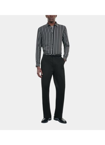 Pantalon Large En Coton Noir Homme