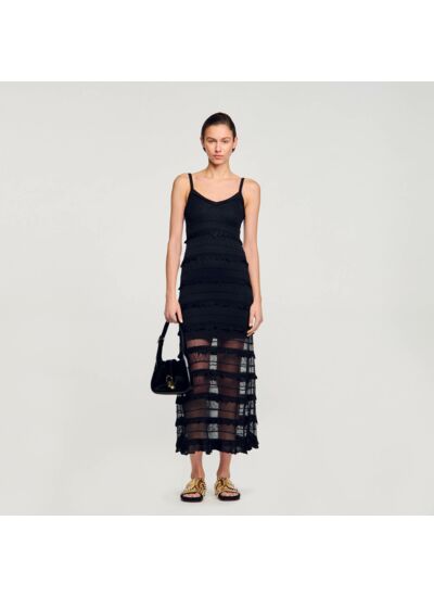 Robe longue en maille