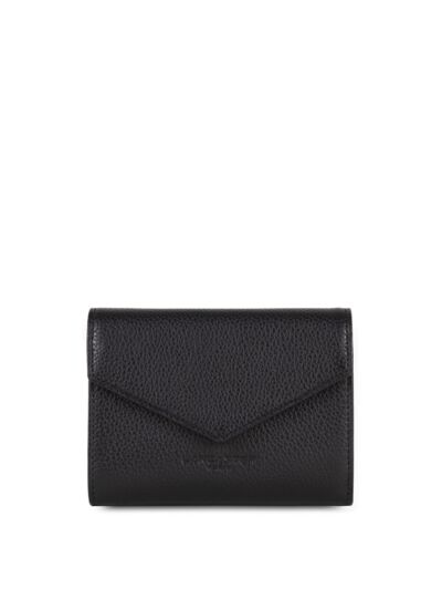 Portefeuille dos à dos A rabat avec pression Foulonné PM