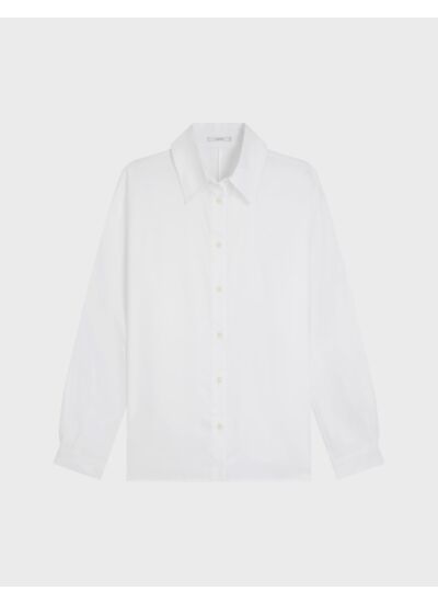 Chemise ilaria manches kimono en lyocell uni blanc