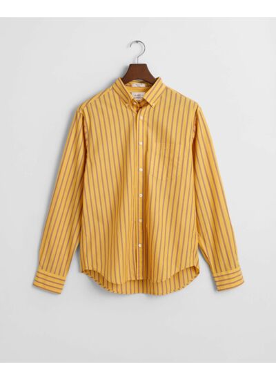 Chemise regular fit en popeline à rayures