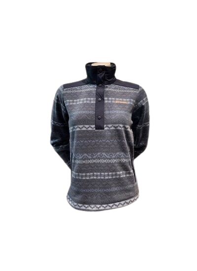 W Sawyer Rapids FS Printed Half Snap Bleu