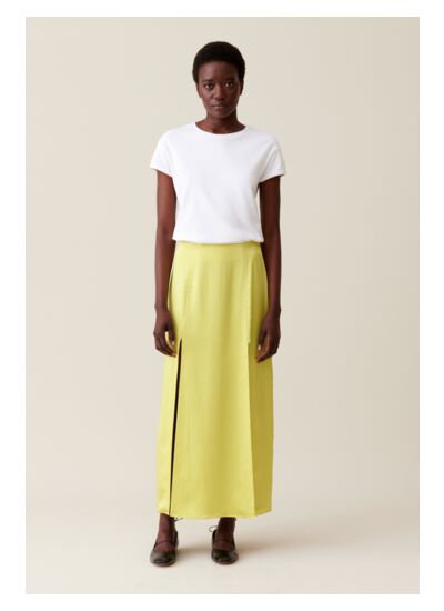 Jupe longue fluide à pinces