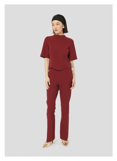 Pantalon Peyton-Bordeaux en Polyester