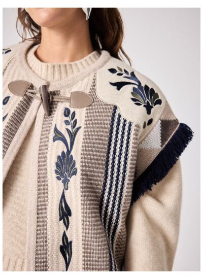 Cardigan en laine Mae et cachemire MARINE_TERRE_FUMEE