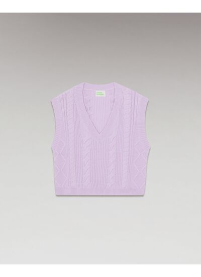 Pull Sans Manche Torsades