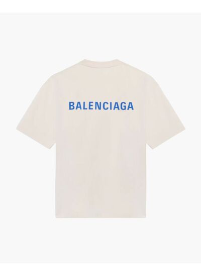 Balenciaga T-Shirt Back Logo Crème