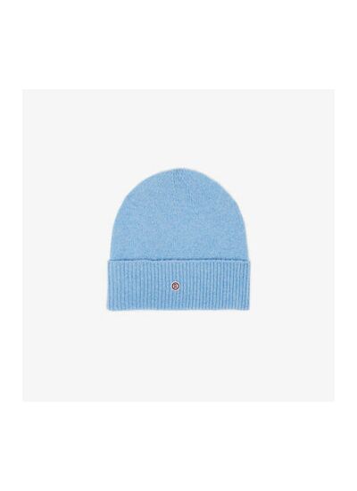 Bonnet en laine uni chiné bleu ciel