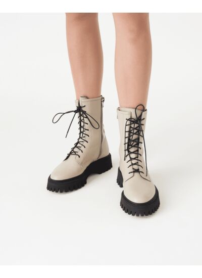 Boots En Cuir À Lacets Kosmic