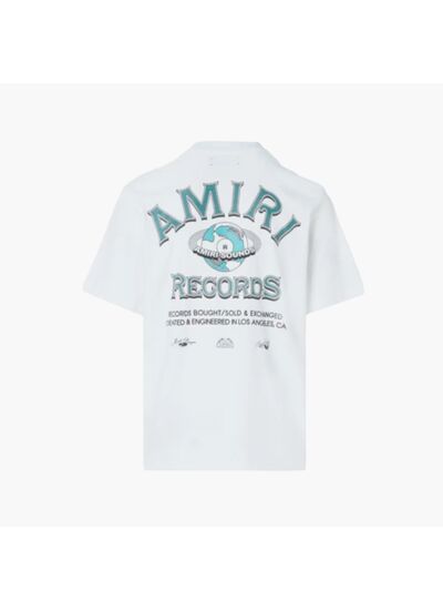 Amiri T-Shirt - Global Records - Blanc