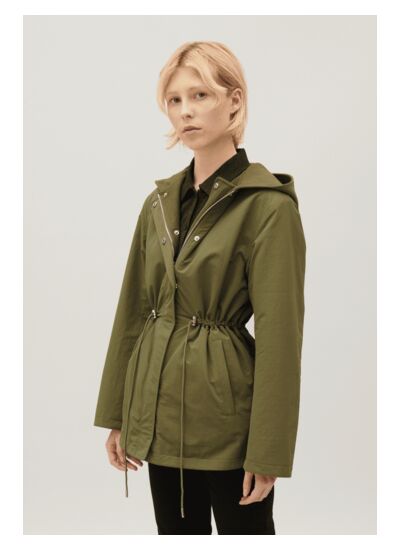 Parka capuche réversible kaki