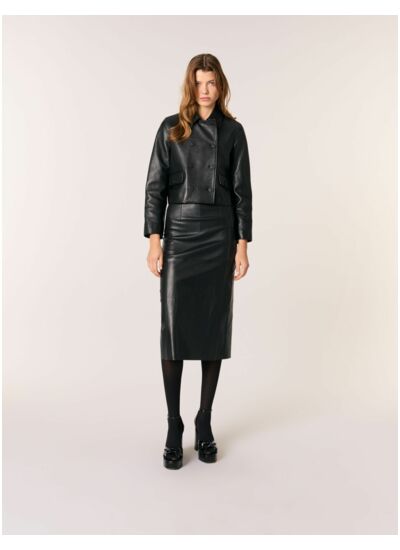 Veste courte en cuir