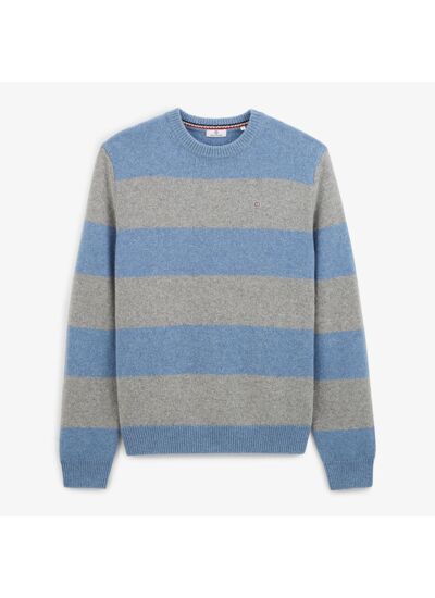 Pull Milton bleu aviateur