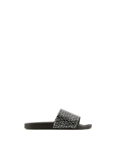 Sandale en pu souple + noir + blanc optique