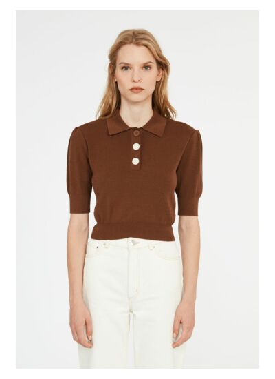 Polo maille à manches courtes