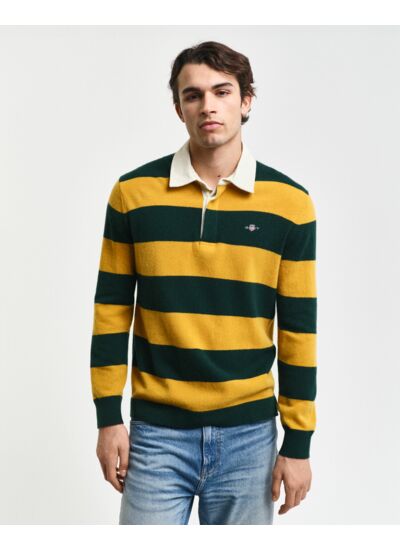 Extra Fine Lambswool Striped Rugger