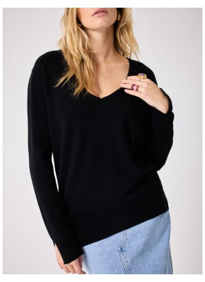 Pull cachemire Leopoldine NOIR
