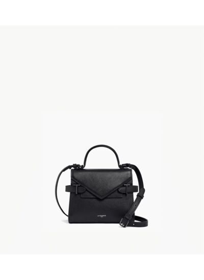 Petit sac à main double rabat Emilie en cuir grainé