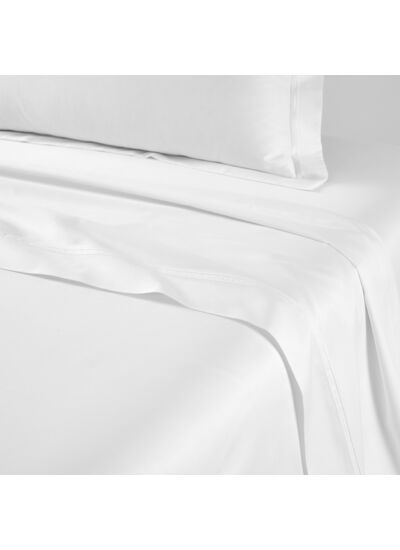 Yves Delorme - Drap plat en satin de coton marron, Triomphe