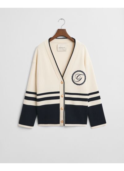GANT Varsity V-Neck Cardigan