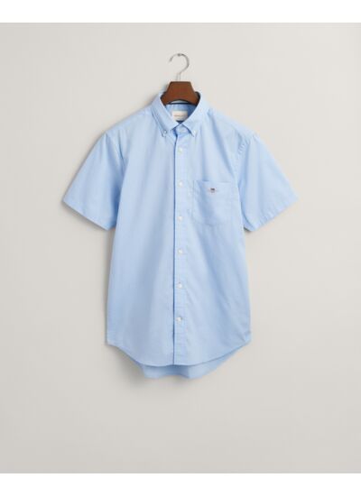 Chemise regular fit en popeline à manches courtes Archive Shield Seasonal Essential