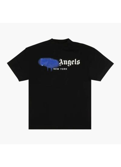 Palm Angels T-Shirt New York Spray Noir