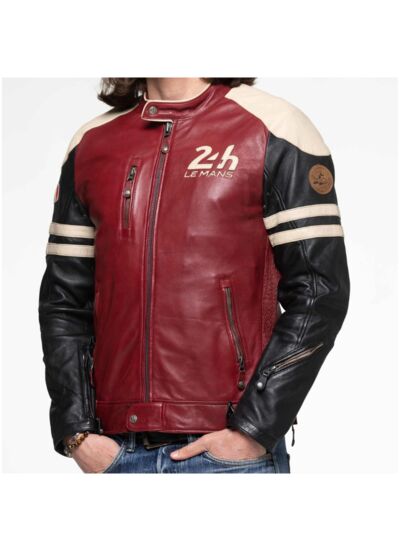 Blouson Cuir 24H Falcon Rouge