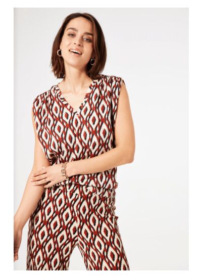 Women T-shirt Brown