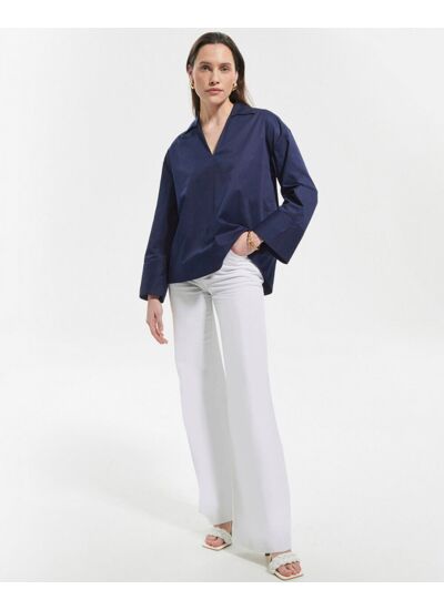 Chemise Capri Marine en Coton