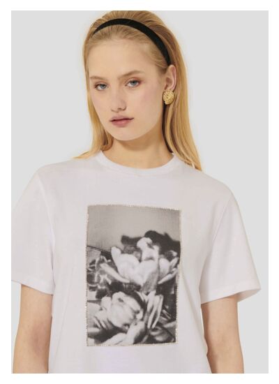 T-Shirt Taratulip-Blanc en Coton