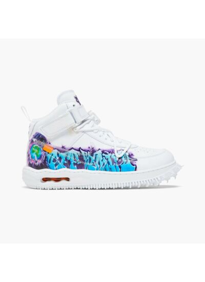 Nike Air Force 1 moyenne Off-White Graffiti coloris blanc